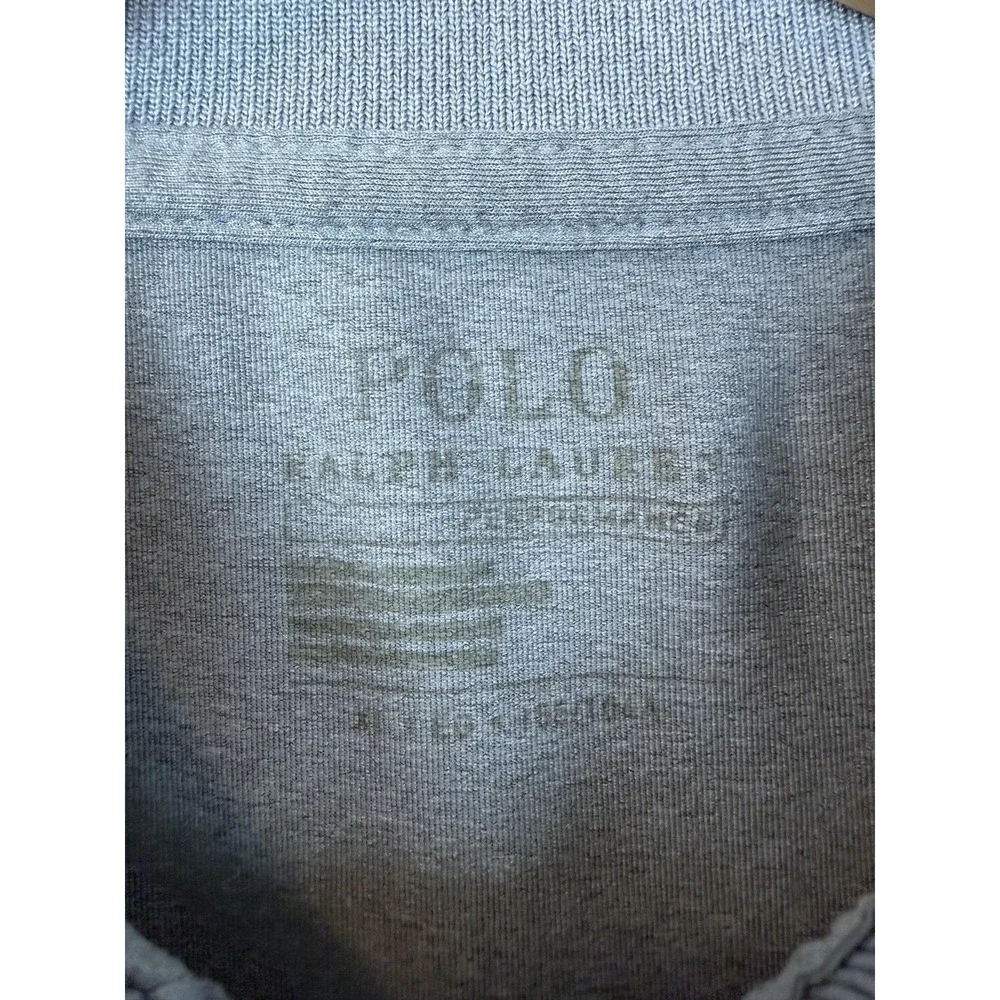 Polo Ralph Lauren Polo Shirt Mens XL Gray Solid Performance Stretch Golf Jersey